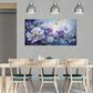 Abstract Purple Flowers wall canvas office home room framed 120x60cm