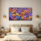 Vibrant Purple Orange Yellow Wall Art Canvas Office Home Room Framed 120x60cm