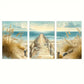 3pcs Beach Sand Dunes & Pier Scenic Metal Print Ready to Hang Art