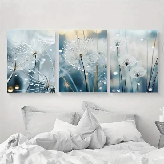 3pcs Tiny Wet World Metal Print Ready to Hang Art