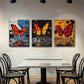 3pcs Colorful Abstract Butterfly Designs Perfect Wall Art Set Canvas Framed 40x60cm - High Quality Print 100% Australian Made Wall Canvas Ready to Hang