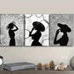 3pcs  Elegant Silhouette Circular Patterns Wall Art Set Canvas Framed 40x60cm - High Quality Print 100% Australian Made Wall Canvas Ready to Hang