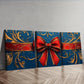 3pcs Modern Golden Red Bow Wall Art Set Canvas Framed 40x60cm - High Quality Print 100% Australian Made Wall Canvas Ready to Hang