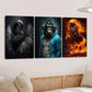 3pcs Various Animals Black Duck Blue Monkey Gold Wall Art Set Canvas Framed 40x60cm - High Quality Print 100% Australian Made Wall Canvas Ready to Hang