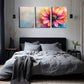 3pcs   A Pink Flower Wall Art Set Canvas Framed 40x60cm - High Quality Print 100% Australian Made Wall Canvas Ready to Hang