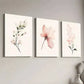 3pcs Modern Floral Pink Peonies White Flowers Wall Art Set Canvas Framed 40x60cm - High Quality Print 100% Australian Made Wall Canvas Ready to Hang