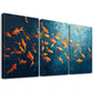 3pcs Underwater Fish Aesthetic Decorative Wall Art Set Canvas Framed 40x60cm - High Quality Print 100% Australian Made Wall Canvas Ready to Hang
