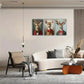 3pcs Reindeer Portrait in an Oil Painting Metal Print Ready to Hang Art