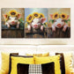 3pcs Rustic Sunflower Pig Metal Print Ready to Hang Art