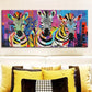 3pcs Cute baby zebra  Wall Art Set Canvas Framed 40x60cm - High Quality Print 100% Australian Made Wall Canvas Ready to Hang