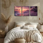 3pcs Crashing Waves, Sunsets, Beaches Wall Art Set Canvas Framed 40x60cm - High Quality Print 100% Australian Made Wall Canvas Ready to Hang