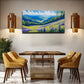 Meadow With Wildflowers Wall Art Canvas Office Home Room Framed 80x45cm