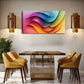 Vibrant Abstract Colorful Wave Wall Art Canvas Office Home Room Framed 120x60cm