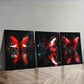 3pcs Featuring Butterfly-Themed Wall Art Set Canvas Framed 40x60cm - High Quality Print 100% Australian Made Wall Canvas Ready to Hang