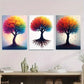 3pcs Colorful Tree Abstract Paintings Picture Wall Art Set Canvas Framed 40x60cm - High Quality Print 100% Australian Made Wall Canvas Ready to Hang