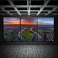3pcs Colorful Sunrise Nature Lake Metal Print Ready to Hang Art