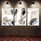 3pcs Featuring Neutral Tones And Abstract Metal Print Ready to Hang Art