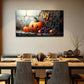 Autumn Pumpkin & Harvest Decor Wall Art Canvas Office Home Room Framed 80x45cm