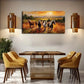 A Group Of Wild Horses Wall Art Canvas Office Home Room Framed 120x60cm