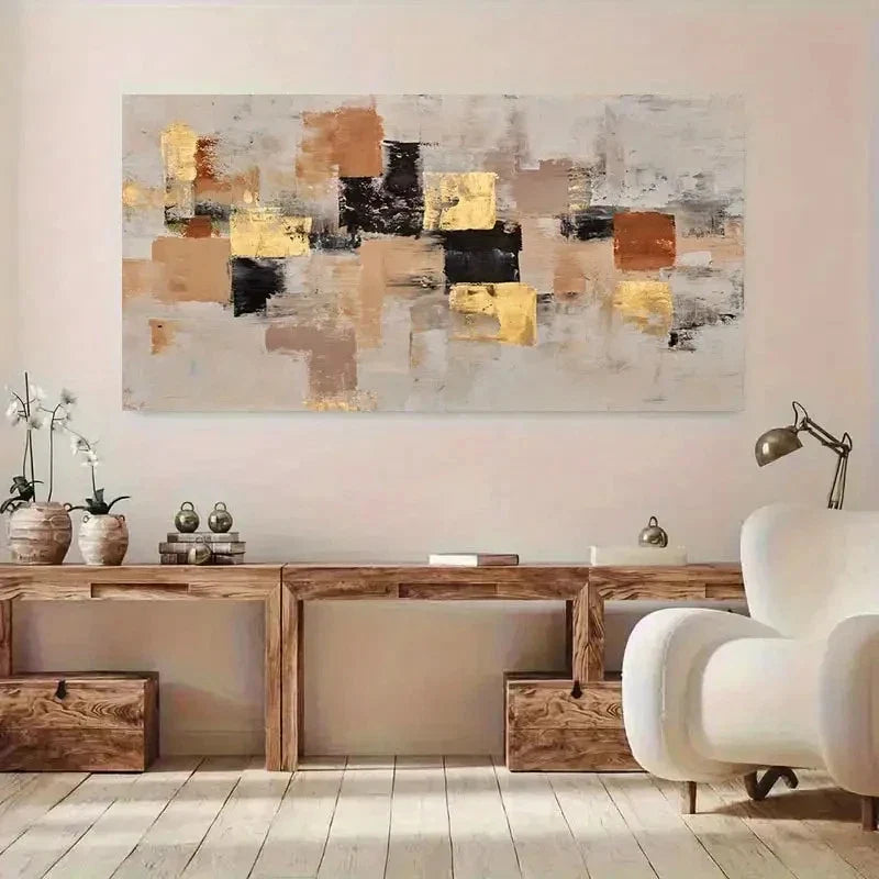 Abstract Retro Graffiti Mural Wall Art Canvas Office Home Room Framed 120x60cm