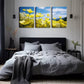 3pcs  Blooming Small Yellow Flowers Wall Art Set Canvas Framed 40x60cm - High Quality Print 100% Australian Made Wall Canvas Ready to Hang