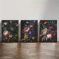 3pcs Jewel Tones Minimalist Paintings Gothic Metal Print Ready to Hang Art