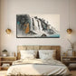 Perilous Waterfall Wall Art Canvas Office Home Room Framed 120x60cm
