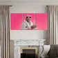 3pcs Artistic Leopard Wearing Fashion Glasses Metal Print Ready to Hang Art