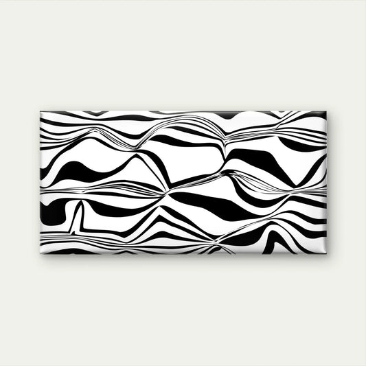 Black & White Abstract Geometric Art Wall Art Canvas Office Home Framed 80x45cm