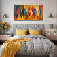Neat Arrangement Of Rhomboid Wall Art Canvas Office Home Room Framed 120x60cm