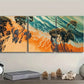 3pcs Aerial view of the sand Metal Print Ready to Hang Art