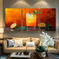 3pcs Aesthetic Vibrant Lemon Cocktail Metal Print Ready to Hang Art