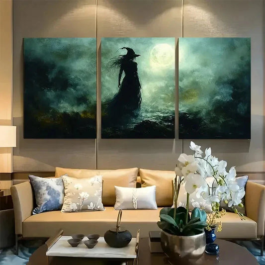 3pcs The Wicked Witch Halloween Metal Print Ready to Hang Art