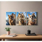 3pcs Louvre - The Sagrada Familia Pictures  Metal Print Ready to Hang Art