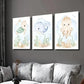 3pcs Undersea Nursery Turtle Whale & Octopus Wall Art Set Canvas Framed 40x60cm - High Quality Print 100% Australian Made Wall Canvas Ready to Hang