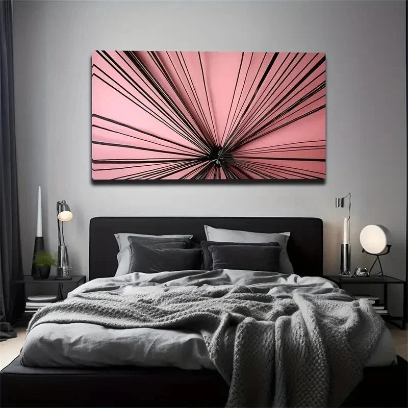Diverging Lines Suitable Wall Art Canvas Office Home Room Framed 120x60cm