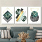 3pcs plant polygonal modern abstract art, Metal Print Ready to Hang Art