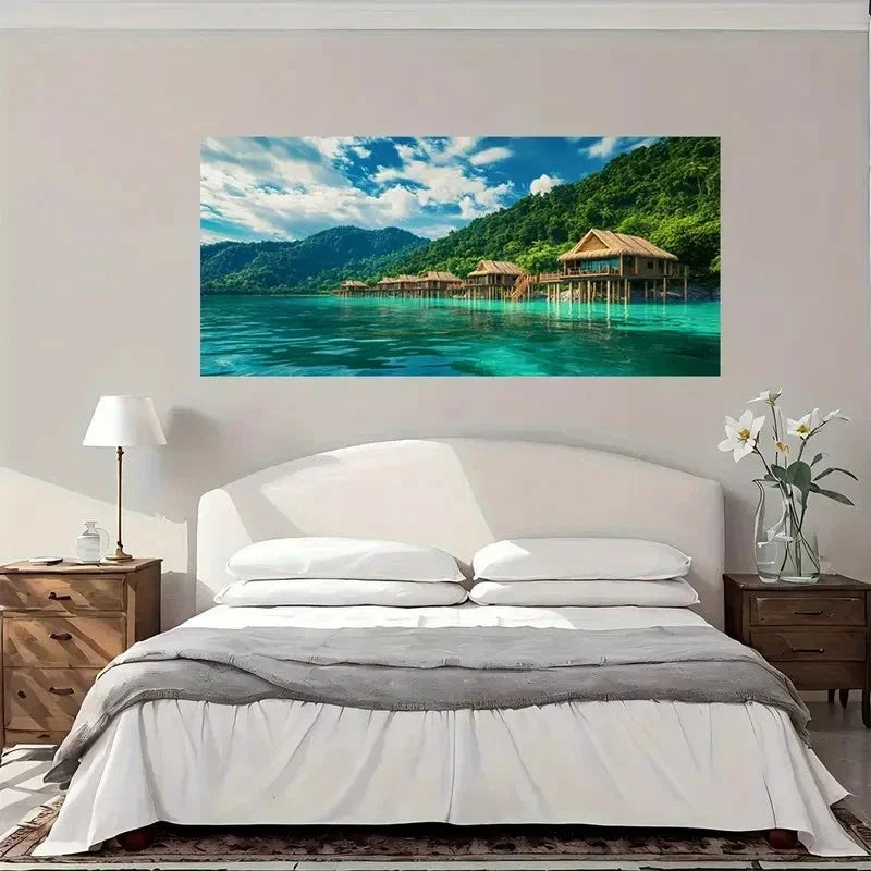 Fantasy Forest Side Wall Art Canvas Office Home Room Framed 120x60cm