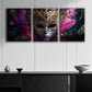 3pcs Gorgeous Venetian Masks Dark Perfect Wall Art Set Canvas Framed 40x60cm - High Quality Print 100% Australian Made Wall Canvas Ready to Hang