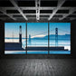 3pcs San Francisco Bridge Blue Theme Metal Print Ready to Hang Art