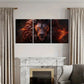 3pcs Fantasy Animal Lion Metal Print Ready to Hang Art