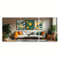 3pcs Abstract Floral Print Matisse Leaf Print Metal Print Ready to Hang Art