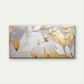 Golden Abstract Leaf Texture Wall Art Canvas Office Home Room Framed 120x60cm