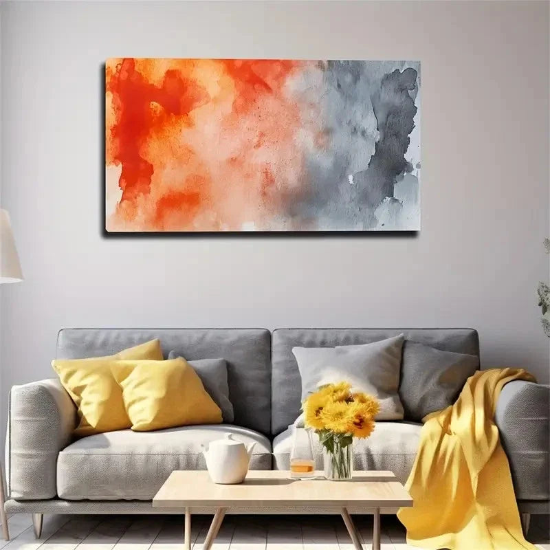 Deep And Light Gray Series Wall Art Canvas Office Home Room Framed 120x60cm