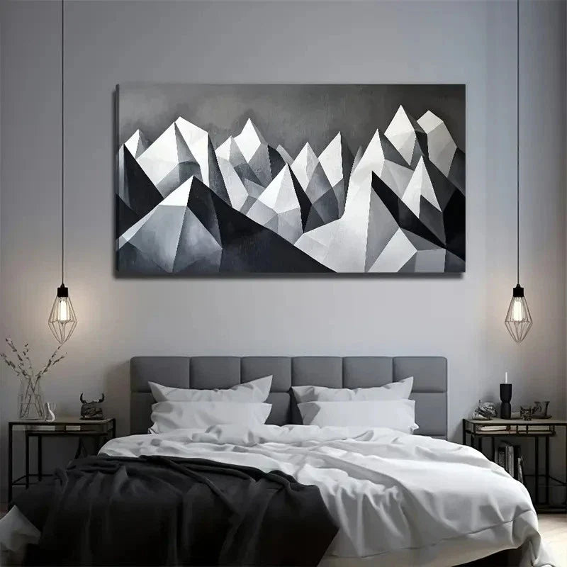 Imaginative Mountain Wall Art Canvas Office Home Room Framed 80x45cm