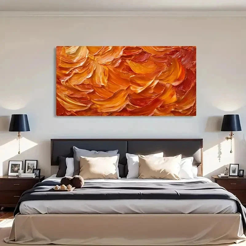Warm Tones Expression Abstract Wall Art Canvas Office Home Room Framed 120x60cm