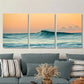 3pcs waves, sky, nature landscape art, Metal Print Ready to Hang Art