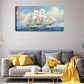 Under A Clear Sky Sailboat Wall Art Canvas Office Home Room Framed 120x60cm