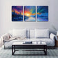 3pcs Colorful Sky And Glacier Wall Art Set Canvas Framed 60x90cm - High Quality Print 100% Australian Made Wall Canvas Ready to Hang