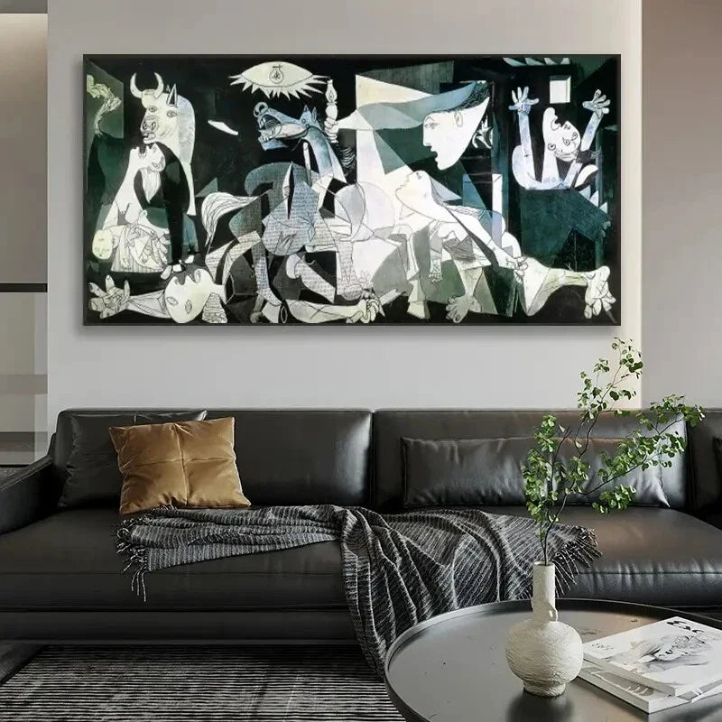 Pablo Picasso Guernica wall canvas office home room framed 120x60cm